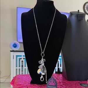 Paparazzi Silver Necklace with Clear Gemstones